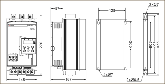 ГАБАРИТНЫЕ И ПРИСОЕДИНИТЕЛЬНЫЕ РАЗМЕРЫ УПП